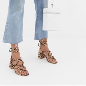 Public Desire Freya Knotted Heels Sz 9 NIB